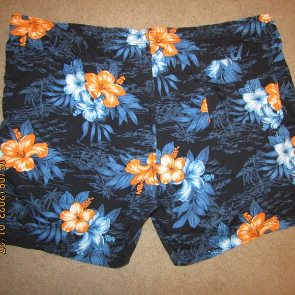 Men's | XL | 40-42 | Swim Trunks | Floral/Palm Tree Pattern - Picture 2 of 4